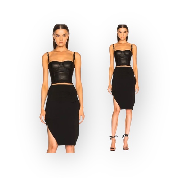 new Helmut Lang ♌︎ Slinky Sexy Knot Mini Skirt ♌︎ Black Stretch Jersey ♌︎ Large - Picture 6 of 17